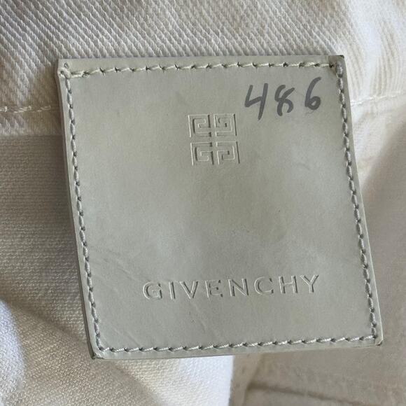 Givenchy Double Fabric Patchwork High-Waisted Trousers Ivory White Size 29 - Picture 9 of 16